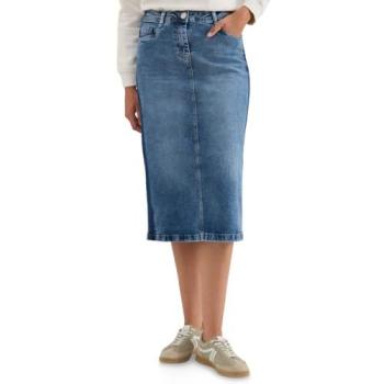 Damen Jeansrock CECIL, Größe 27, unifarben, light blue