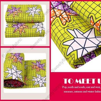 Afrikadruck 100 % Polyester – Vorhänge & Kleid für den Garten