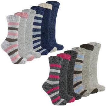 Striped Heel Sock Bundle – 12 Pairs