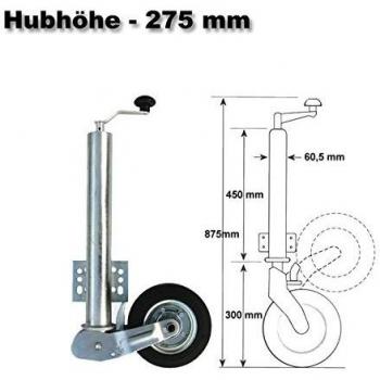 Ruota Servotimone Wiltec 453 kg per Rimorchio Roulotte