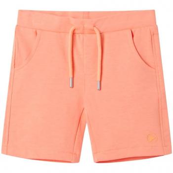 Neon Orange Drawstring Shorts for Kids 104