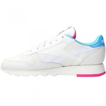 Reebok Classic Leather Donna, Chalk/Blu EU41 UK7 US10