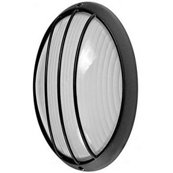 Plafón de Exterior Negro Aluminio / Cristal 1xE27 IP44
