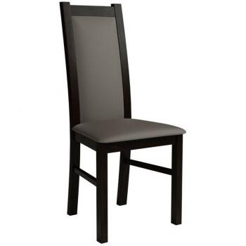 Sedia da Sala Sparks 116: Legno Wenge, Eco Pelle