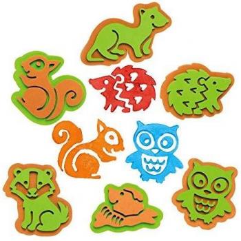 Woodland Animal Craft Supplies Foam Stampers (Pack of 10)
