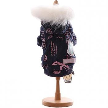 Super warmer Hundemantel in Blau