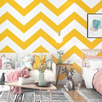 Radiant Yellow Wave Pattern Wallpaper