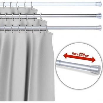 Barre Télescopique en Aluminium Chromé pour Rideau de Douche