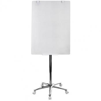 Bi-Office Business Mobile Glass Easel with Wheels