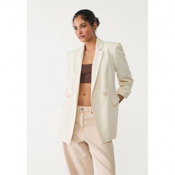 Vestito Stradivarius Slim Fit Doppiopetto Vaniglia XS