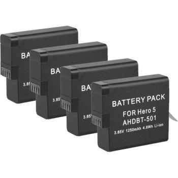1250mAh GoPro Hero 5/6/7 Battery