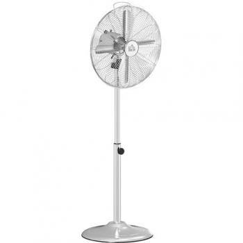 Ventilateur sur pied 50W HOMCOM avec 3 vitesses et hauteur ajustable