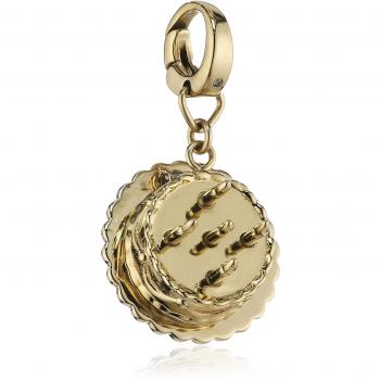 Fossil Gold‑Emaille Geburtstagscharm mit Torte – JF00690710