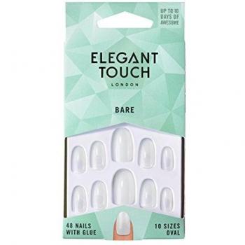 Elegant Touch Totally Bare Oval Medium Length Nails with Glue