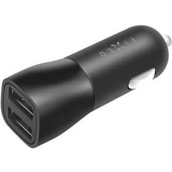 FIXED 15W Dual USB Autoladegerät, Schwarz