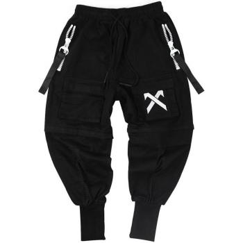Yutwpe Damen‑/Herren‑Ladungshose Harajuku, abnehmbare Tasche, jogger‑Look