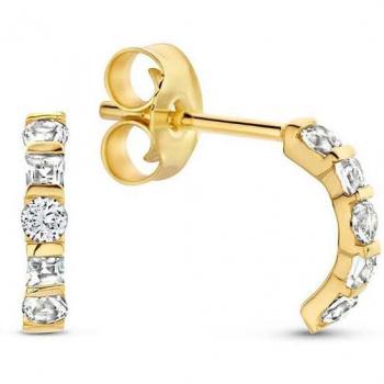 Jackie Gold Ohrringe „Gaudí Variado“, Topaz Studs, unisize – 24 kt