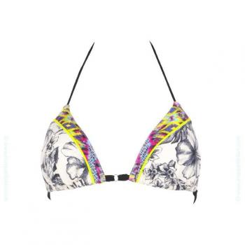 Bikini Top „Moon Triangel“ – Beige, Mindanao‑Motiv