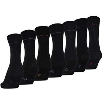Paquete de 7 calcetines TOM TAILOR para hombre, caja de regalo, rayas y estampado pequeño