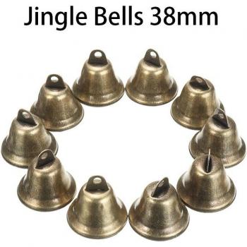 10pcs 38mm Vintage Jingle Bells for Pet Pendants