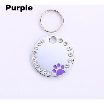 Paw Pattern Dog ID Tag with Jewelry