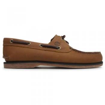 Timberland Classic Leather Boat Shoes for Men in Rustic Brown, Size 43.5 EU / 9 UK