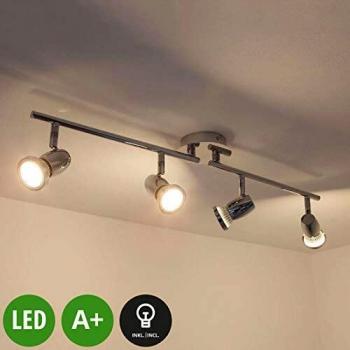 Lindby Chrome 4-Light Ceiling Lamp