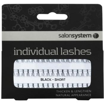 Salon System Natural Look Individual Lashes Black Short