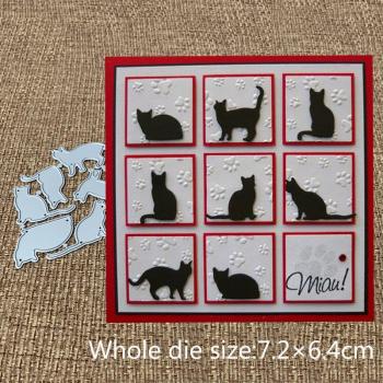 6 Adorable Cat Embossing Dies