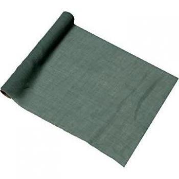 Chemin de table en mousseline vert de gris 28cm x 5m