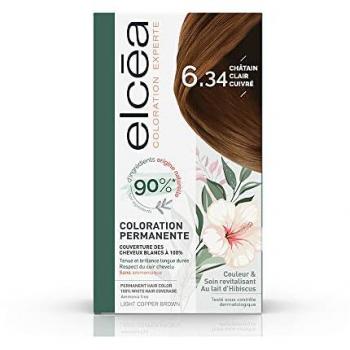 ELCÉA Coloration Experte Permanente Châtain Clair Cuivré – 6.34 Emballage(S) Combi 140 ml