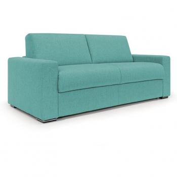 Canapé convertible matelas H20 en tissu imperméable T03 140x197 cm vert aquamarine