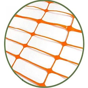 Malla de Balizamiento 50 Metros Alta Visibilidad Cuadro 4x10 cm Resistente al Sol y Anti-UV