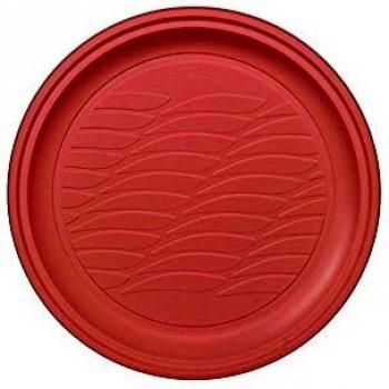 PIATTI ROMANI ROSSI 20x 21,5 CM IN VETRO BIOLOGICO