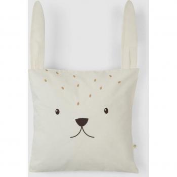 Coussin de Décoration Lapin Coton Bio Carré 40×40 cm
