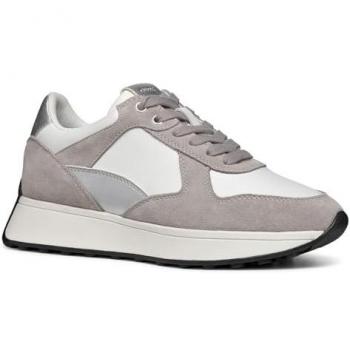 Baskets femelles GEOX Amabel Nappa Suede – Blanc