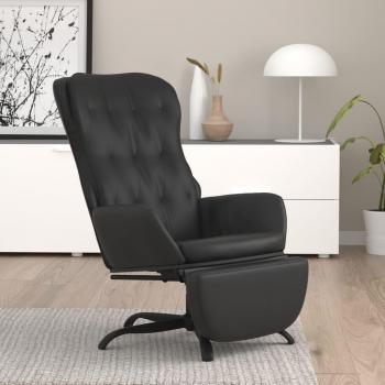 Vidaxl Relaxsessel mit Ottoman Schwarz