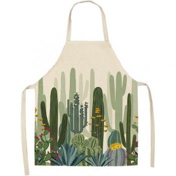 Delantal unisex de cactus para cocinar 68x55cm