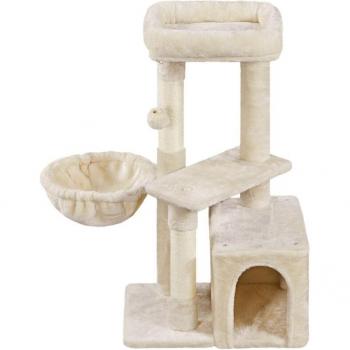 Arbre escalade 87 cm Yaheetech – Plateforme, panier et boule suspendue