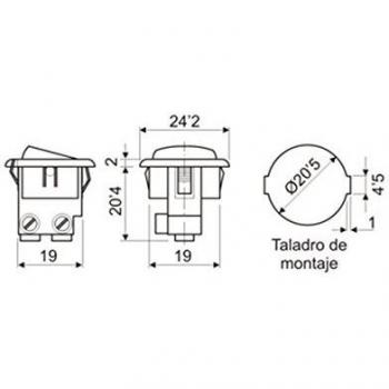 Switch Unipolare Inclinabile nero (Electro DH) – 8430552091218