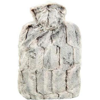 Hugo Frosch Brown-Silver Faux Fur Hot Water Bottle