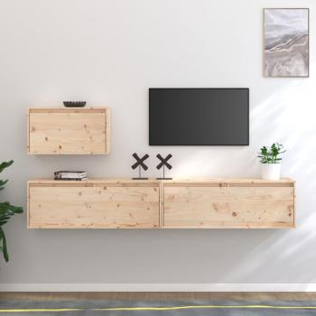 Mobili Porta TV 3 pz in Legno Massello di Pino cod mxl 13724