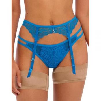 Blue Nylon Temptress Suspender by Freya