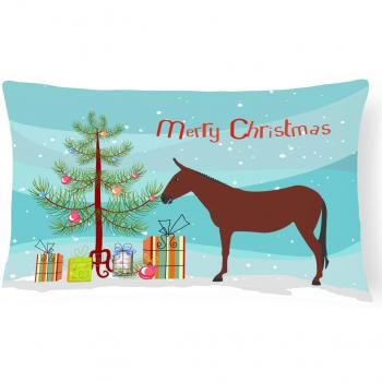 Carolines Treasures Hinny Horse Donkey Christmas Canvas Pillow, 12H x 16W, Multicolor