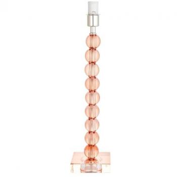 Endon Chic Lampada a Base, Vetro Trasparente Blush, Nichel Brillante