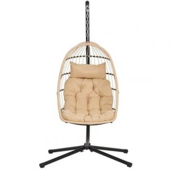 Chaise Tolium en Rotin Synthétique avec Support Métallique