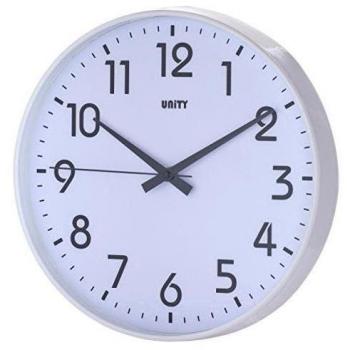 Horloge Murale 30 cm, Fradley, Silencieuse, Blanche