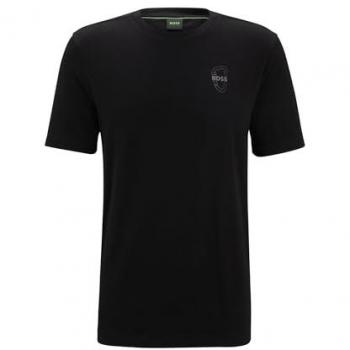 BOSS Herren T-Shirt 50519364 Schwarz Regular Fit Größe L