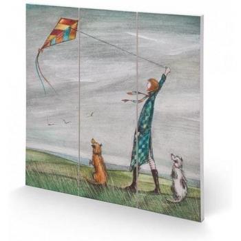 Joe Ramm's Dancing In The Wind 30cm Black Wood Print