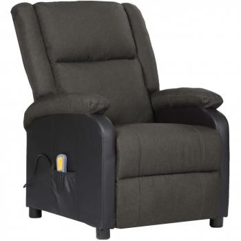 Massage-Couch “Nacht” – Dunkelgrau in Kunstleder & Stoff